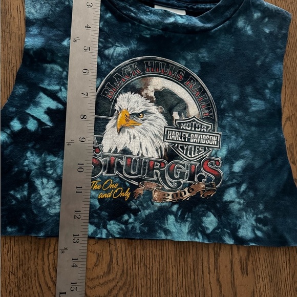 Vintage & Rare Harley-Davidson Sturgis 2006 Tie Dye Crop Top | Deadwood USA Made - Picture 5 of 6